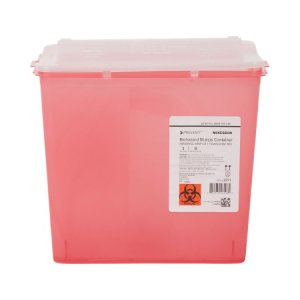 Sharps Container McKesson Prevent   9-1/4 H X 10 W X 6 D Inch 2 Gallon Translucent Red Base / Translucent Lid Horizontal Entry