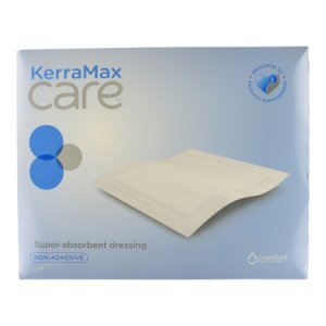 Super Absorbent Dressing KerraMax Care   Gentle Border 6 X 10 Inch Nonwoven Rectangle Sterile