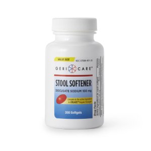 Stool Softener Geri-Care   Softgel 200 per Bottle 100 mg Strength Docusate Sodium