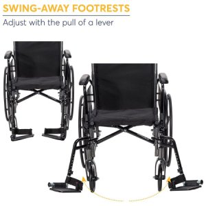 Lightweight Wheelchair drive    Cruiser III Dual Axle Desk Length Arm Elevating Legrest Black Upholstery 20 Inch Seat Width Adult 300 lbs. Weight Capacity