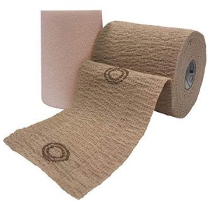 2 Layer Compression Bandage System CoFlex   TLC Calamine with Indicators 4 Inch X 6 Yard / 4 Inch X 7 Yard 20 to 30 mmHg Self-adherent / Pull On Closure Tan NonSterile