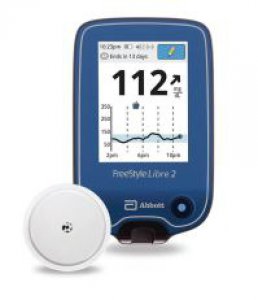 Continuous Blood Glucose Reader Kit FreeStyle   Libre 2 1 Second Results Stores up to 8 Hours No Coding Required
