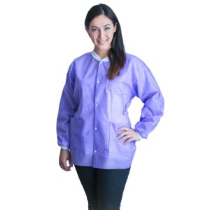 Lab Jacket FitMe    Purple Medium Hip Length Disposable