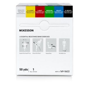 Exercise Resistance Band McKesson CanDo   Red 5 Inch X 50 Yard Light Resistance