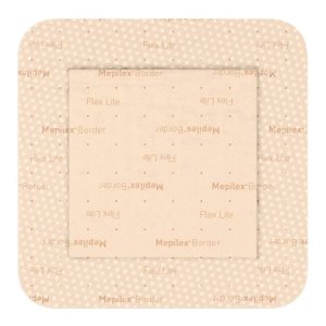 Silicone Foam Dressing Mepilex   Border Flex Lite 6 X 6 Inch Square Adhesive with Border Sterile