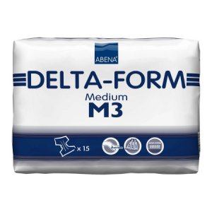 Unisex Adult Incontinence Brief Abena   Delta-Form Medium Disposable Heavy Absorbency