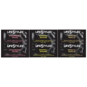 Condom Lifestyles   Assorted Flavors Lubricated One Size Fits Most 1,008 per Case
