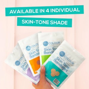 Adhesive Strip Tru-Colour   Fabric Spot Beige Sterile