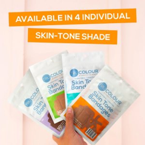 Adhesive Strip Tru-Colour   Assorted Sizes Fabric Rectangle / Spot / Patch / Fingertip / Knuckle Brown Sterile