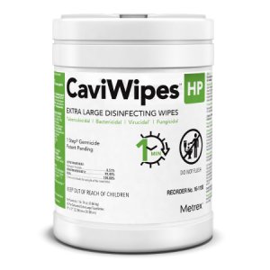 CaviWipes    HP XL Surface Disinfectant Cleaner Peroxide Based Manual Pull Wipe 65 Count Canister Scented NonSterile