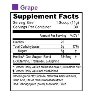 Oral Supplement Healios   Grape Flavor Powder 11.64 oz. Jar