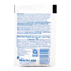 Food and Beverage Thickener Thick & Easy   0.16 oz. Individual Packet Unflavored Powder Nectar Consistency