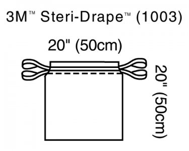 Surgical Drape 3M    Steri-Drape    Isolation Drape 20 W X 20 L Inch Sterile