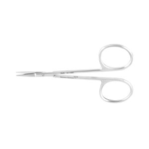 Iris Scissors Miltex   4 Inch Length OR Grade German Stainless Steel NonSterile Finger Ring Handle Straight Blade Sharp Tip / Sharp Tip
