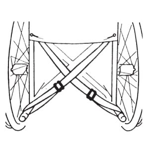 Resident-Release Wheelchair Safety Belt Skil-Care    One Size Fits Most Hook and Loop Closure 2-Strap
