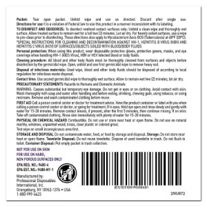 Super Sani-Cloth   Surface Disinfectant Cleaner Premoistened Germicidal Manual Pull Wipe 50 Count Individual Packet Alcohol Scent NonSterile