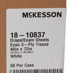 General Purpose Drape McKesson Physical Exam Drape 40 W X 72 L Inch NonSterile