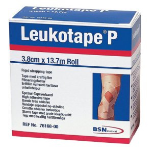 Orthopedic Corrective Tape Leukotape   P Porous Zinc Oxide Adhesive 1-1/2 Inch X 15 Yard Beige NonSterile