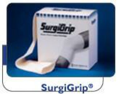 Elastic Tubular Support Bandage Surgigrip   4 Inch X 11 Yard Large Knee / Thigh 8 to 12 mmHg Pull On White NonSterile