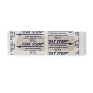 Adhesive Strip American   White Cross Stat Strip   3/4 X 3 Inch Fabric Rectangle Tan Sterile