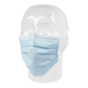 Surgical Mask Comfort-Plus    Pleated Tie Closure One Size Fits Most Blue NonSterile Not Rated Adult
