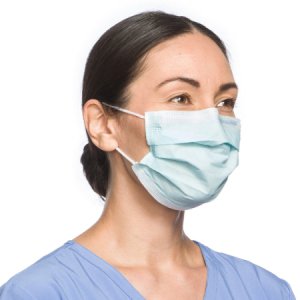 Procedure Mask Pleated Earloops One Size Fits Most Blue NonSterile Not Rated Adult