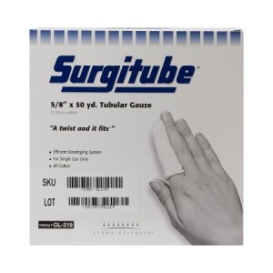 Tubular Retainer Dressing Surgitube   Cotton 5/8 Inch X 50 Yard Size 1 White Small Finger / Toe NonSterile