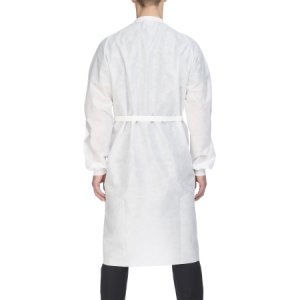 Lab Coat Basic Plus White X-Large Knee Length Disposable