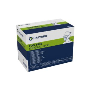 Surgical Mask Anti-fog Foam Pleated Tie Closure One Size Fits Most Blue NonSterile Not Rated Adult