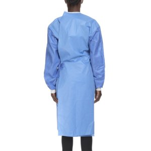 Non-Reinforced Surgical Gown with Towel Astound   Large Blue Sterile AAMI Level 3 Disposable