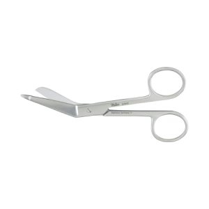 Bandage Scissors Miltex   Lister 7-1/4 Inch Length Surgical Grade Stainless Steel NonSterile Finger Ring Handle Angled Blade Blunt Tip / Blunt Tip