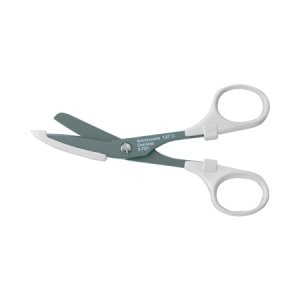 Bandage Scissors Miltex   Nurse 5-1/2 Inch Length Surgical Grade Fluoride Coated Stainless Steel / Plastic NonSterile Finger Ring Handle Angled Blade Blunt Tip / Blunt Tip