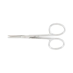 Stitch Scissors Miltex   Spencer 3-1/2 Inch Length OR Grade German Stainless Steel NonSterile Finger Ring Handle Straight Blade Blunt Tip / Blunt Tip