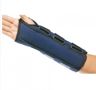 Wrist / Forearm Brace ProCare   Universal Aluminum / Flannelette / Nylon Left Hand Navy Blue One Size Fits Most