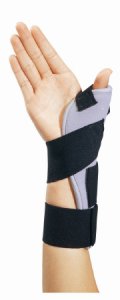 Thumb Splint ThumbSPICA    One Size Fits Most Elastic Contact Closure Strap Black / Gray