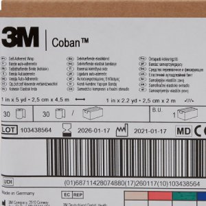 Cohesive Bandage 3M    Coban    1 Inch X 5 Yard Standard Compression Self-adherent Closure Blue NonSterile