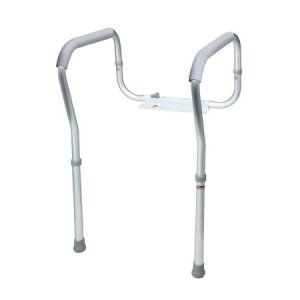 Toilet Safety Rail Carex   Gray Aluminum