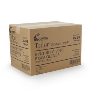 Exam Glove Trilon   X-Large NonSterile Vinyl Standard Cuff Length Smooth Clear Not Rated WITH PROP. 65 WARNING