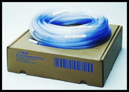 Suction Connector Tubing Medi-Vac   10 Foot Length 0.25 Inch I.D. Sterile Maxi-Grip and Male / Male Connector Clear Smooth OT Surface NonConductive Plastic