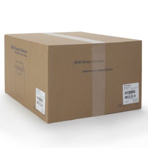 Sharps Container BD    12 H X 12 W X 4-4/5 D Inch 5.4 Quart Red Base / White Lid Horizontal Entry