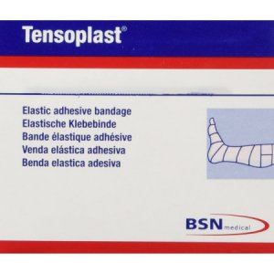 Elastic Adhesive Bandage Tensoplast   1 Inch X 5 Yard Medium Compression No Closure Tan NonSterile