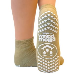 Slipper Socks Pillow Paws   X-Large Tan Ankle High