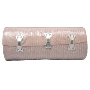 Elastic Bandage REB   6 Inch X 10 Yard Double Length Standard Compression Clip Detached Closure Tan NonSterile