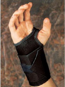 Wrist Support with Tension Strap Elastic / Plastic Right Hand Black Large