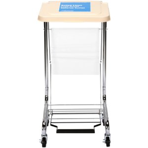Hamper Stand McKesson Soiled Linen Rectangular Opening 30 to 33 gal. Capacity Foot Pedal Self-Closing Lid