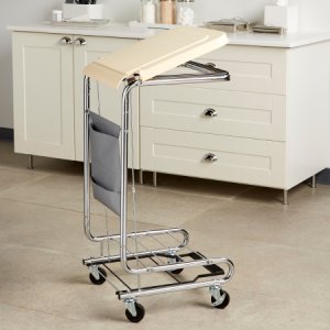 Hamper Stand McKesson Soiled Linen Rectangular Opening 30 to 33 gal. Capacity Foot Pedal Self-Closing Lid