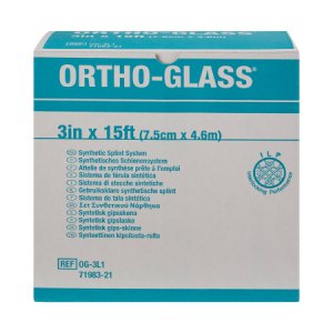 Padded Splint Roll ORTHO-GLASS   3 Inch X 15 Foot Fiberglass White