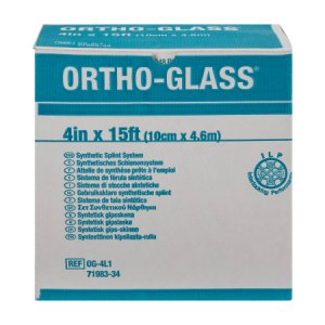 Padded Splint Roll ORTHO-GLASS   4 Inch X 15 Foot Fiberglass White