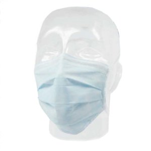 Surgical Mask Comfort-Cool    Pleated Tie Closure One Size Fits Most Blue NonSterile ASTM Level 1 Adult