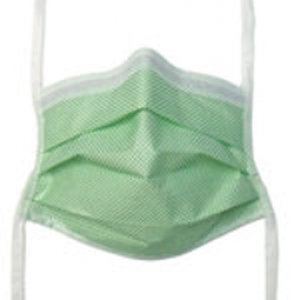 Surgical Mask Fog Shield   Anti-fog Tape Pleated Tie Closure One Size Fits Most Green NonSterile Not Rated Adult